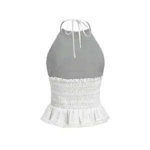 Cider White Floral Lace Halter Top (Size XL) thumbnail 2