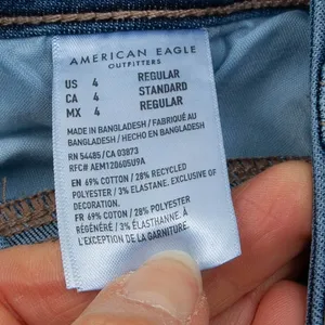 American Eagle Super Hi-Rise Skinny Jeans Womens Size‎ 4 Blue Minimalist Casuali thumbnail 7
