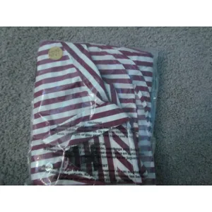 Talbots Button Down Shirt S Burgundy White Striped‎ Cotton Long Sleeve Classic thumbnail 8