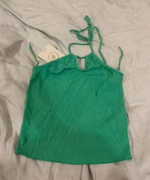 Knit halter top Green thumbnail 1