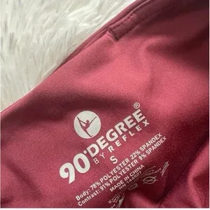 90 Degree by Reflex Carbon Interlink High Rise Ankle Leggings Rouge Blush S thumbnail 3