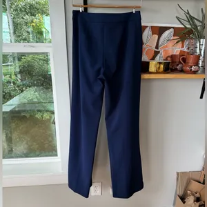 Express Navy Blue Pull On Pleated Wide Leg Dress Pants Trousers Size 6 Long thumbnail 10