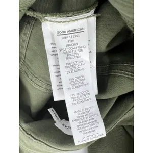 Good American Fit For Success Denim Jumpsuit Olive Utility Straight Leg Size S thumbnail 13
