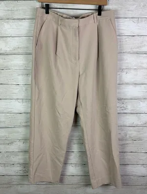 Abercrombie & Fitch Tan High Waisted Trouser Size 33/16R thumbnail 1