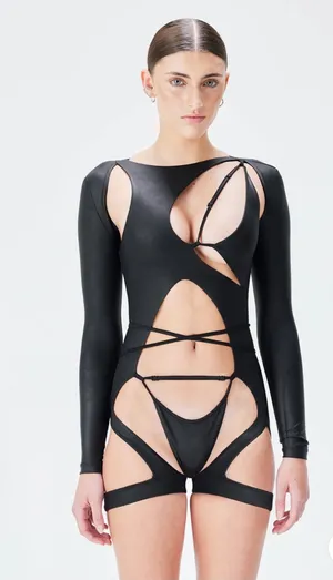 Iamnotbasic Infinity bodysuit Black thumbnail 1