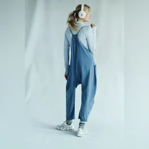 NWT Free People Hot Shot Onesie In Skyline. Currently Online On FP $70 Retail thumbnail 2