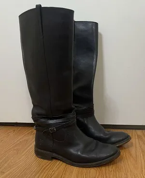 FRYE Leather Black Knee high Riding Western country boots US 7 -77754 4003 thumbnail 1