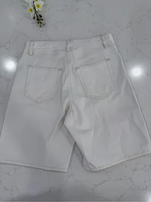 Frame Denim White Mid-Rise Denim Shorts thumbnail 14