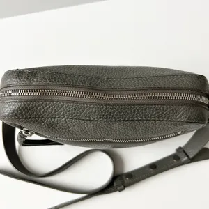 AllSaints Captain Crossbody Bag 100% Cow Leather Grey Small Adjustable Strap thumbnail 3