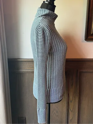 Calvin Klein green striped Ribbed Turtleneck Sweater small thumbnail 5