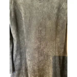 Aryeh VTG Velour Dress Y2K Bell Sleeves Olive Green V Neck Boho Whimsey Goth Lg thumbnail 7