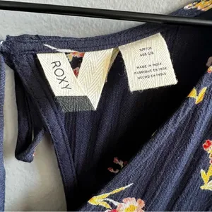 Roxy Rush Minute Short Sleeve Midi Dress Navy Floral Size Small thumbnail 13
