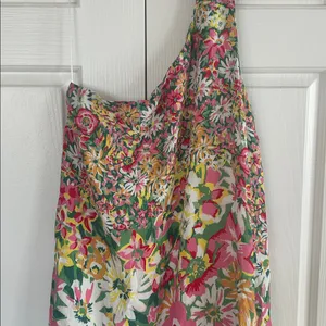 Anthropologie Sarah Campbell Floral One Shoulder Ruffle Hem Maxi Dress **Sz S**🌸 thumbnail 3