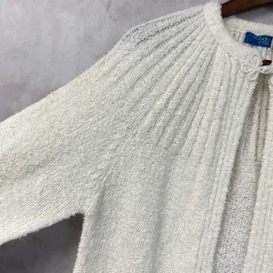 Susan Ess Womens Cardigan Size Large Boucle Frog Closure Sweater Cottage Twee thumbnail 5