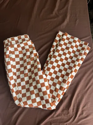 Grayson Threads Orange and white checkered pants thumbnail 2