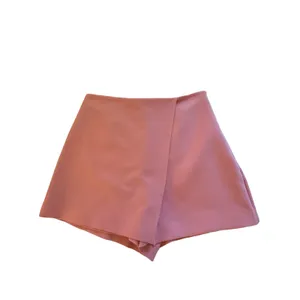 ZARA Pink Skort Womens Small High Rise Mini Skirt Shorts Wrap Front Made Turkey thumbnail 2