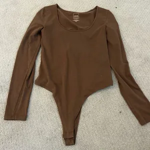 Brown cotton bodysuit thumbnail 1