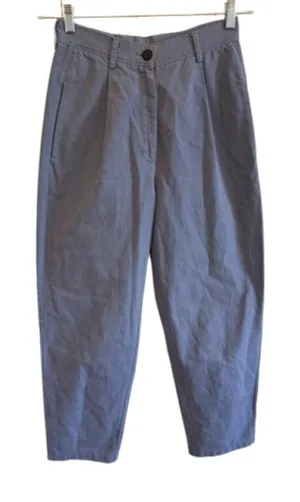 Forte Forte 100% Cotton Stone Casual Pants High Waist Wide Leg Periwinkle Size 0 thumbnail 1