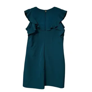 Vince Camuto Teal Ruffle Sleeve V‎ Neck Sheath Dress Size 10 thumbnail 2