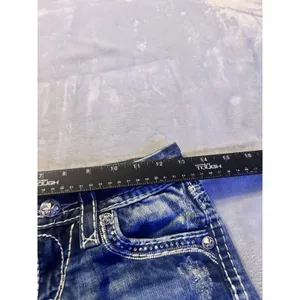 Rock Revival Kai Sequin & Rhinestone Bling Jean Shorts - Size 25 thumbnail 13