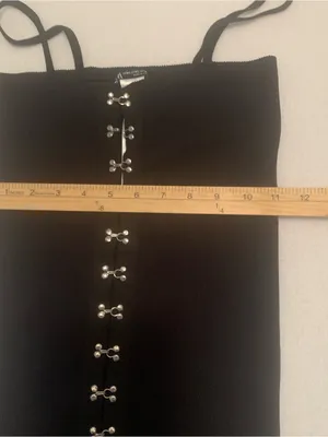 Zara Hook and Eye Min Dress Ladies Sz M-L Black Club Outfit thumbnail 8