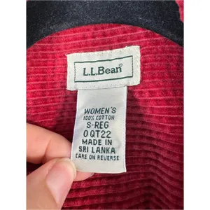 LL Bean Red Corduroy Shirt Jacket Shacket Womens S Casual Classic Cotton Fall thumbnail 10