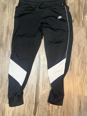 Nike Black Jogger Pants with White Panels thumbnail 1