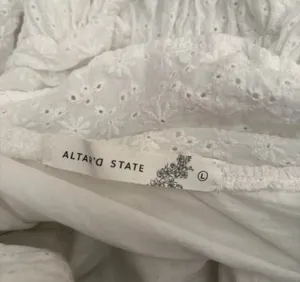 Altar’d State White Eyelet Tiered Ruffle Mini Dress Size L thumbnail 4