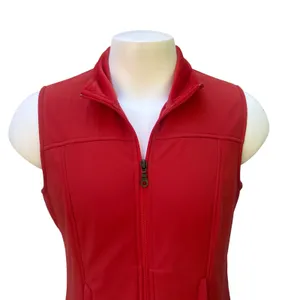 Pendleton Softshell‎ Vest Med Tall Orange Fleece Lined Full Zip Jacket Gorpcore thumbnail 2
