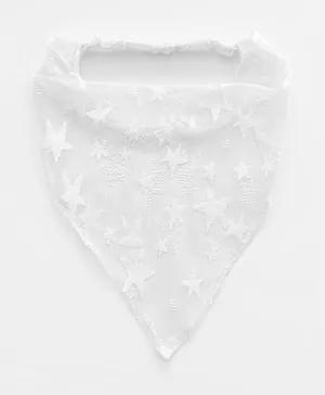 Handmade White Star Mesh Sheer Triangle Headband thumbnail 1