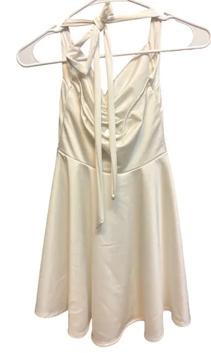 Windsor White Halter Dress thumbnail 4