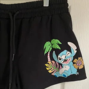 Disney Blue and Black Athletic Shorts with Stitch Design thumbnail 2