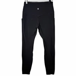 Lululemon Align High Rise Pants Black 25" Pockets Nulu Women's 8 thumbnail 2