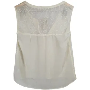 American Eagle Outfitters Cream Textured‎ Gauze V Neck Sleeveless Blouse Top S thumbnail 2