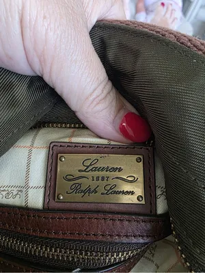 Ralph Lauren Vintage Monmouthshire Nylon Tote Bag Purse Military Green Mob Wife thumbnail 6