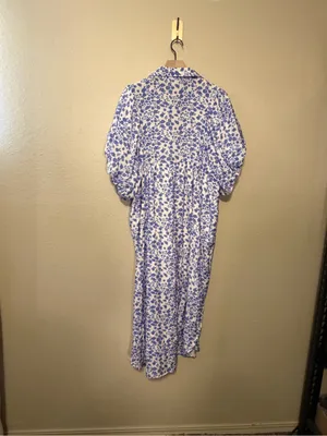 ENTRO puff sleeve midi dress Size XL thumbnail 8