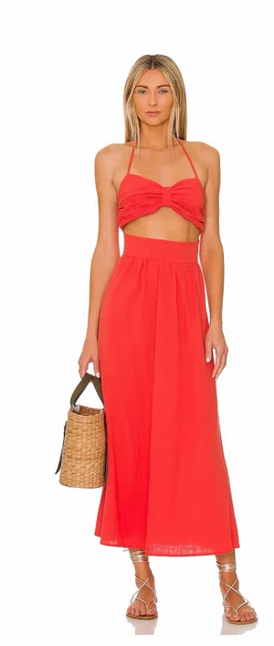 Revolve maxi dress red thumbnail 1