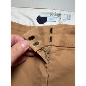 Boden Khaki Cropped‎ Capri Pants Cotton Stretch Tab Front Career 12R thumbnail 6