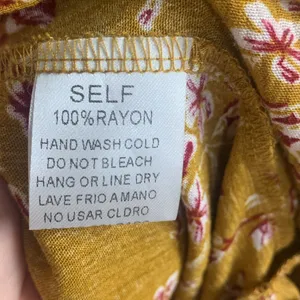 Easel Floral Mustard Yellow Ruffle Blouse Size M thumbnail 3