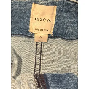 Maeve The Colette Wide Leg Jeans High Rise Cropped Blue Size 32 Anthropologie thumbnail 3