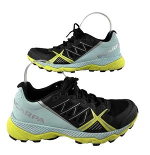 Scarpa Spin RS8 Trail Runner Sneaker Womens 7.5 Black Blue Ergonomic Hiking Shoe thumbnail 1