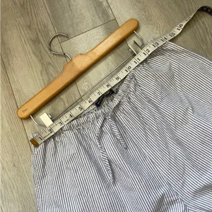 Brandy Melville Pants cotton striped womens White Blue (one size) coastal thumbnail 6