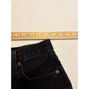 Levi's 501 Original Cut Off Shorts Womens 27 Black Distressed Denim Raw Hem thumbnail 8