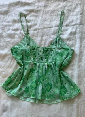 Tilly's RSQ Green Floral Tank Top thumbnail 2