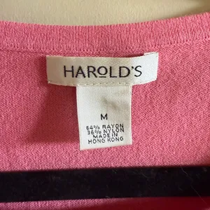 HAROLDS Womens Pink Ribbed Knit Sleeveless Sweater Tank Top Size‎ M thumbnail 5
