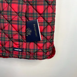 Lands End FeatherFree Quilted Insulated Puffer Vest Red Plaid Womens Plus 1X thumbnail 4