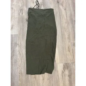 MABLE‎ Olive Green Ruched Halter Neck Mini Dress Size M thumbnail 4