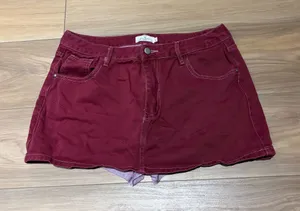Windsor Burgundy Denim Skort Size Large thumbnail 1