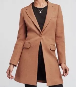 Reformation Downing Coat in Camel. Size Extra Small thumbnail 1
