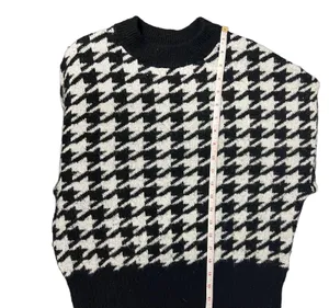 H&M Wool Blend Pullover Knit Chunky Black & White Sweater Size XS thumbnail 6